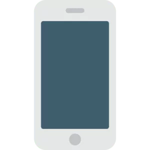 Mobile phone icon for contacting Screen Tek
