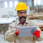 Senior engineer in the factory