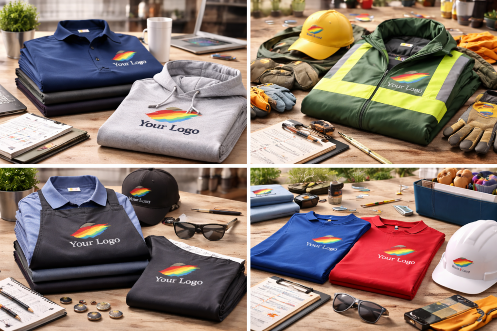 Custom apparel quote planning illustration